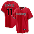 tocy C.Guardians #11 Jose Ramirez Player Red Home Game Stitched Jerseys