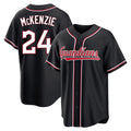 tocy C.Guardians #24 Triston McKenzie Player Black Fashion Out Home Game Stitched Jerseys