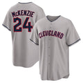 tocy C.Guardians #24 Triston McKenzie Player Gray Game Home Stitched Jerseys