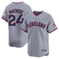 tocy C.Guardians #24 Triston McKenzie Player Gray Road Limited Home Game Stitched Jerseys