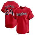 tocy C.Guardians #24 Triston McKenzie Player Red Limited Home Stitched Jerseys