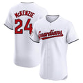 tocy C.Guardians #24 Triston McKenzie Player White Limited Elite Home Stitched Jerseys