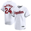 tocy C.Guardians #24 Triston McKenzie Player White Limited Home Stitched Jerseys