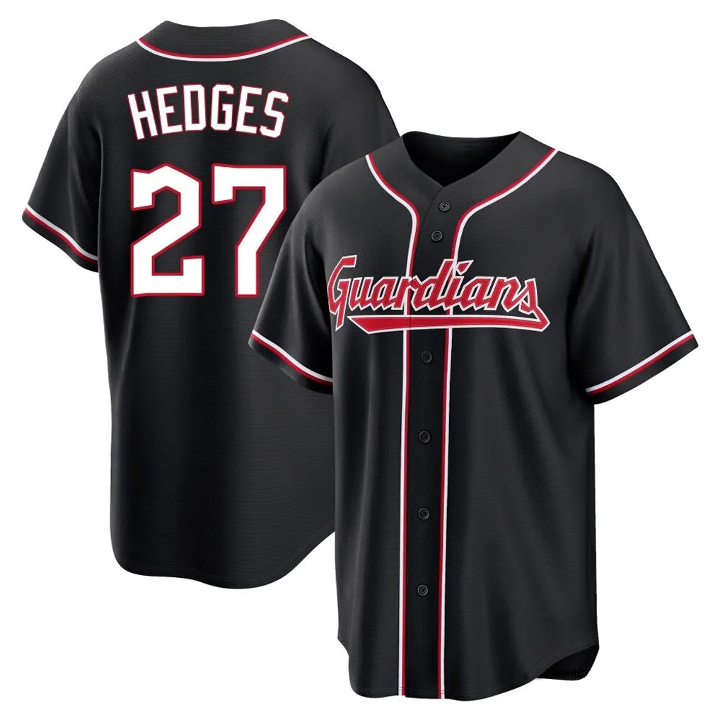 tocy C.Guardians #27 Austin Hedges Player Black Fashion Out Home Game Stitched Jerseys