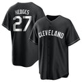 tocy C.Guardians #27 Austin Hedges Player Black Home Game Stitched Jerseys