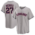 tocy C.Guardians #27 Austin Hedges Player Gray Game Home Stitched Jerseys