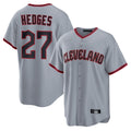 tocy C.Guardians #27 Austin Hedges Player Gray Home Game Stitched Jerseys