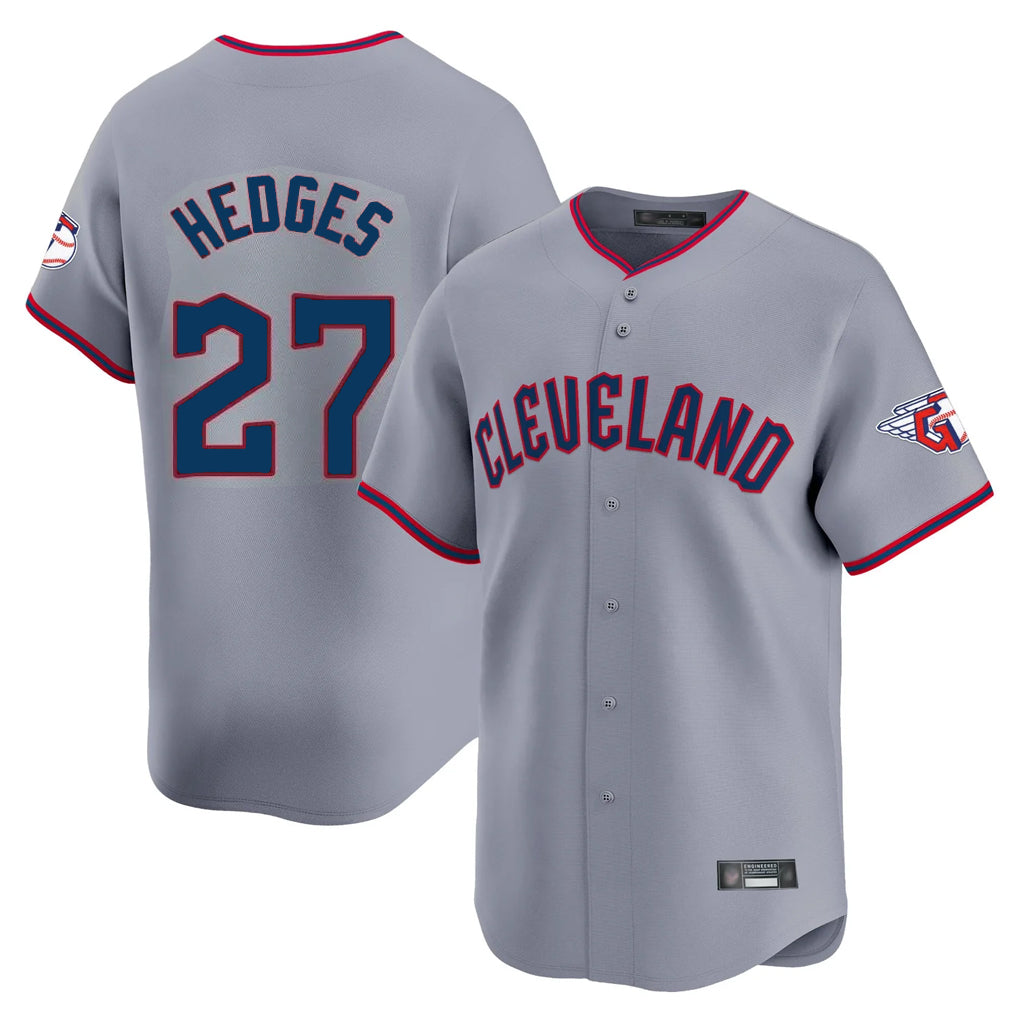 tocy C.Guardians #27 Austin Hedges Player Gray Road Limited Home Game Stitched Jerseys