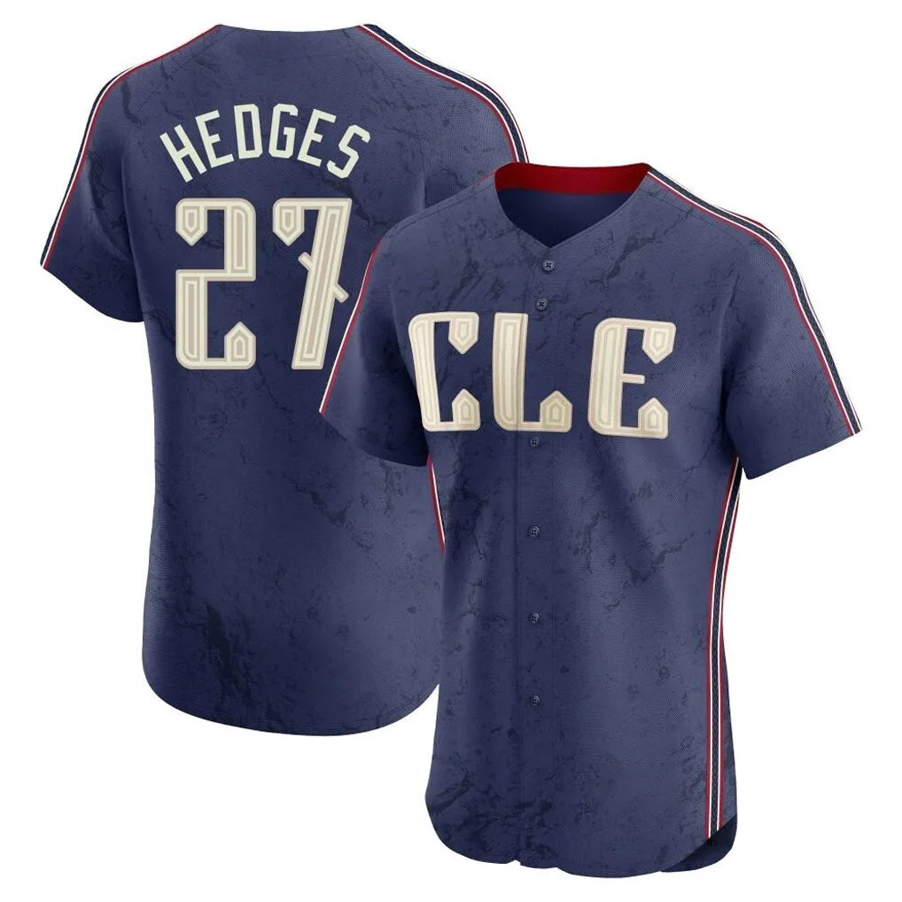 tocy C.Guardians #27 Austin Hedges Player Navy City Connect Limited Elite Home Stitched Jerseys