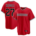 tocy C.Guardians #27 Austin Hedges Player Red Home Game Stitched Jerseys