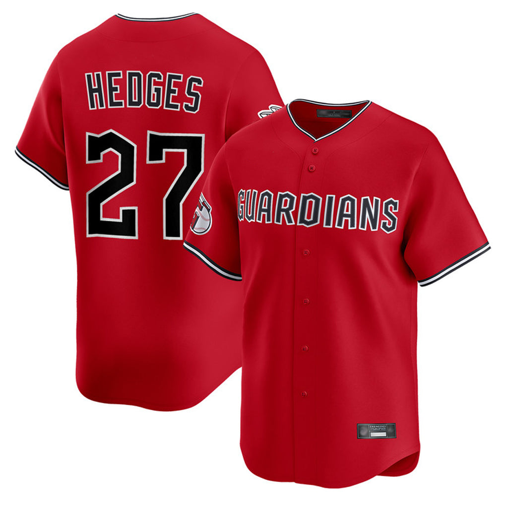tocy C.Guardians #27 Austin Hedges Player Red Limited Home Stitched Jerseys