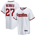 tocy C.Guardians #27 Austin Hedges Player White Game Home Stitched Jerseys