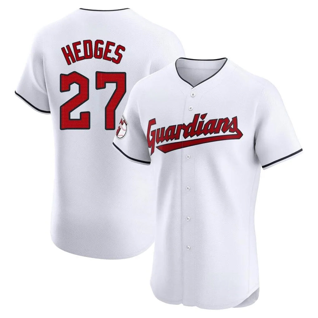 tocy C.Guardians #27 Austin Hedges Player White Limited Elite Home Stitched Jerseys