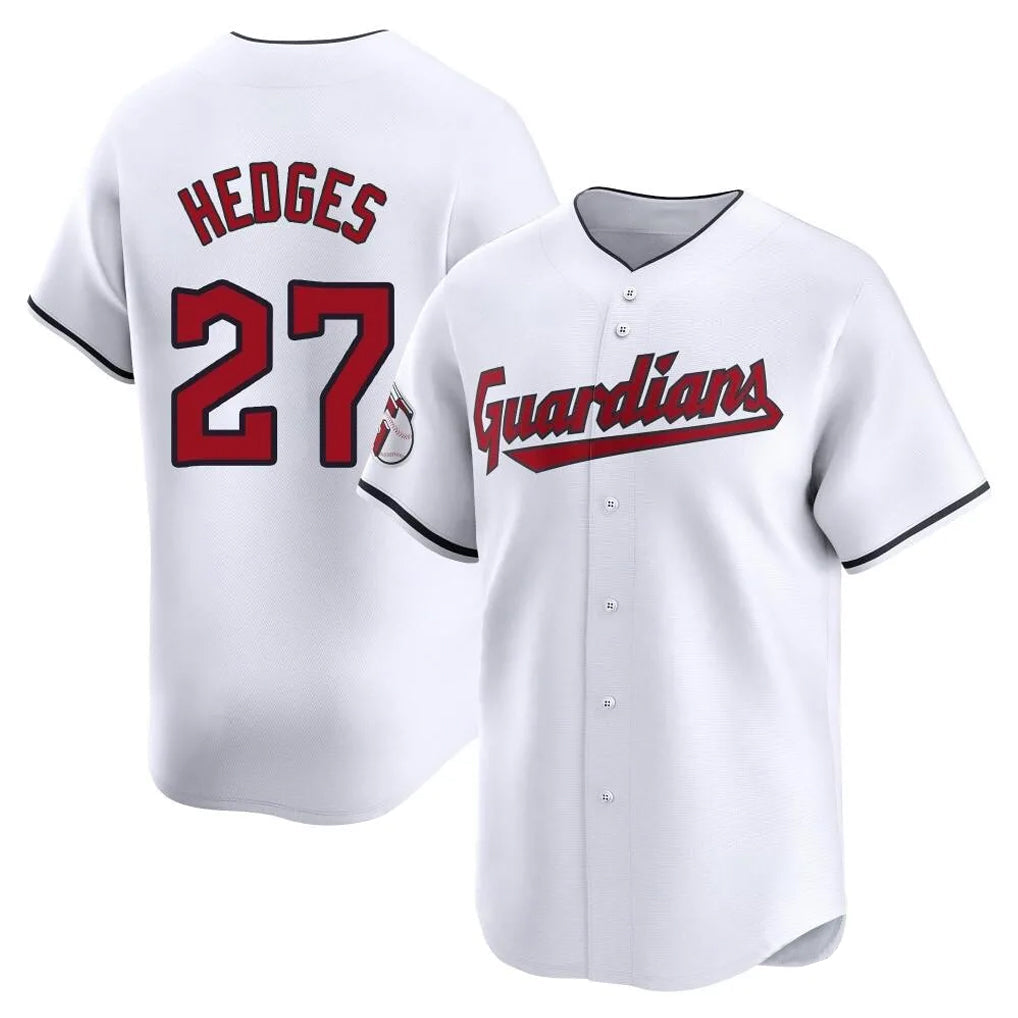 tocy C.Guardians #27 Austin Hedges Player White Limited Home Stitched Jerseys