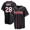 tocy C.Guardians #28 Tanner Bibee Player Black Fashion Out Home Game Stitched Jerseys