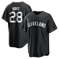 tocy C.Guardians #28 Tanner Bibee Player Black Home Game Stitched Jerseys