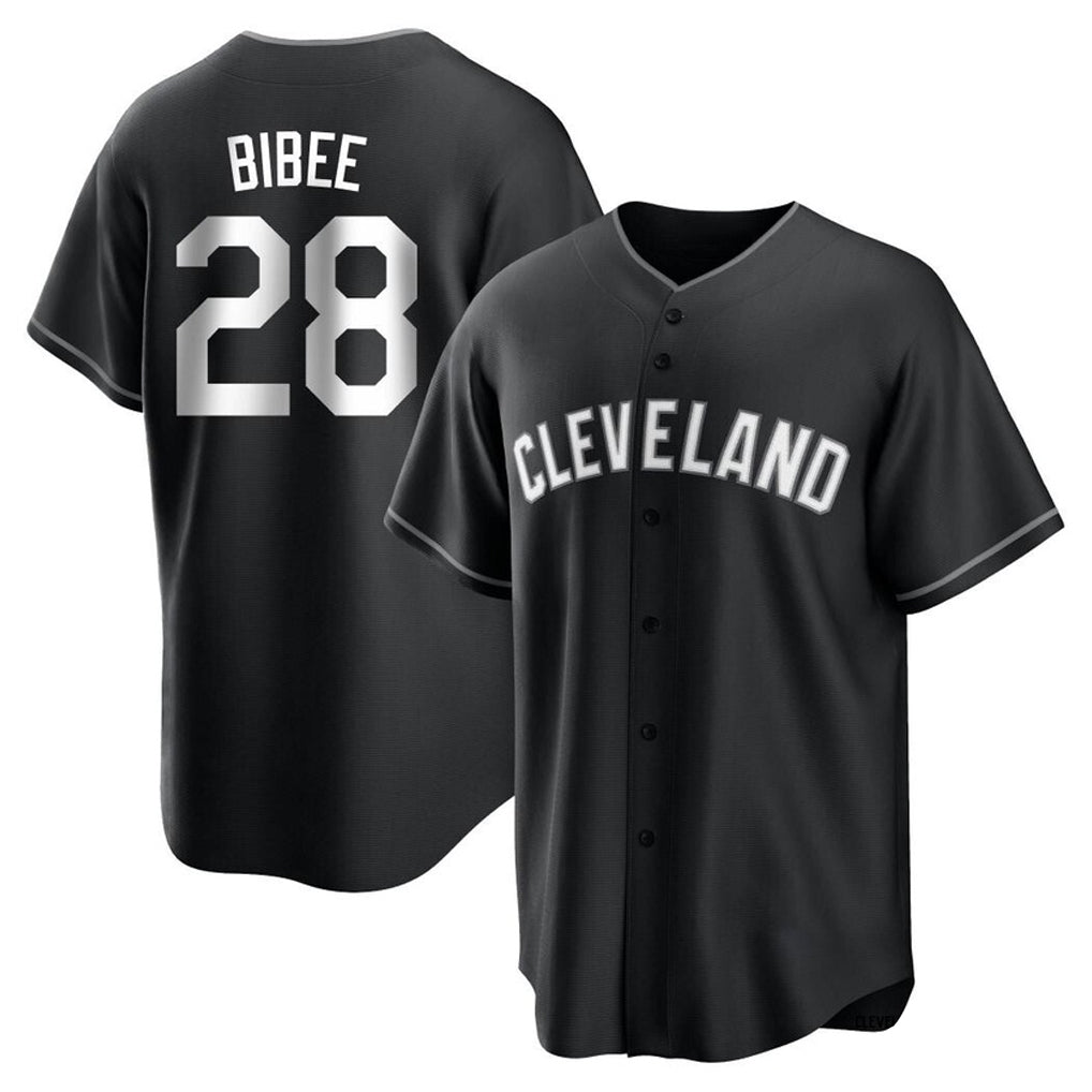 tocy C.Guardians #28 Tanner Bibee Player Black Home Game Stitched Jerseys