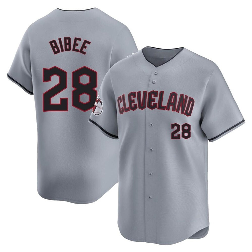 tocy C.Guardians #28 Tanner Bibee Player Gray Road Limited Home Stitched Jerseys