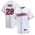 tocy C.Guardians #28 Tanner Bibee Player White Home Game Stitched Jerseys