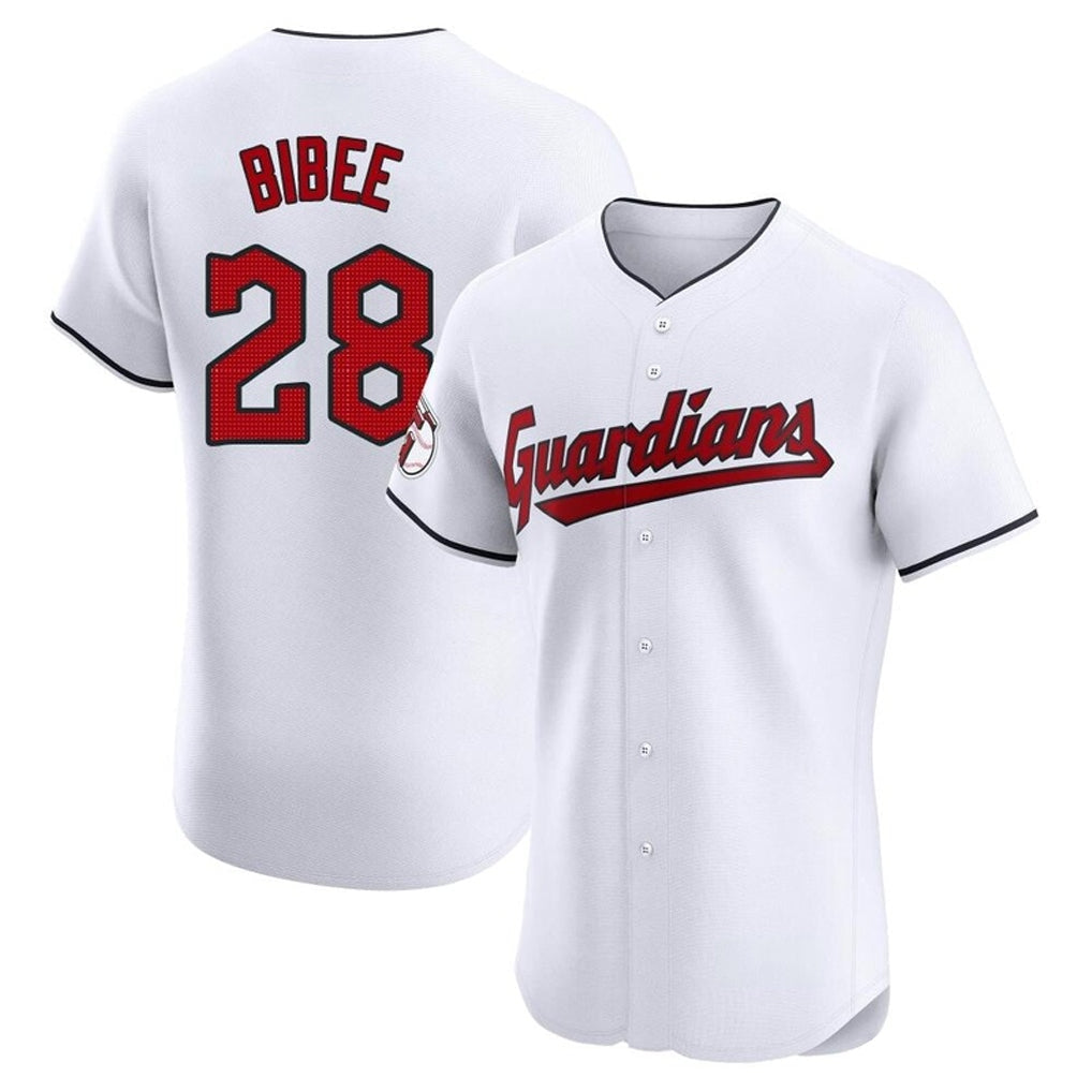 tocy C.Guardians #28 Tanner Bibee Player White Limited Elite Home Stitched Jerseys