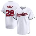 tocy C.Guardians #28 Tanner Bibee Player White Limited Home Stitched Jerseys