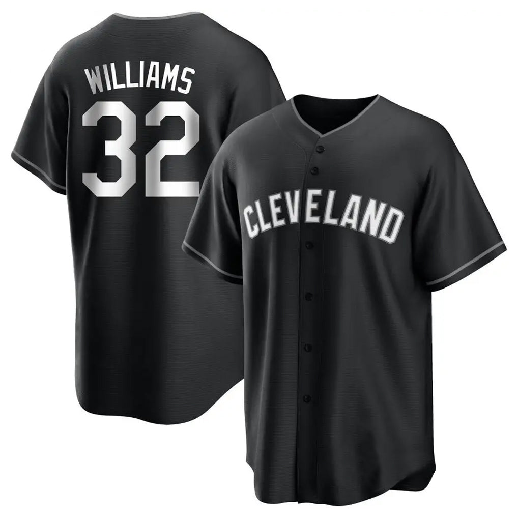 tocy C.Guardians #32 Gavin Williams Player Black Home Game Stitched Jerseys