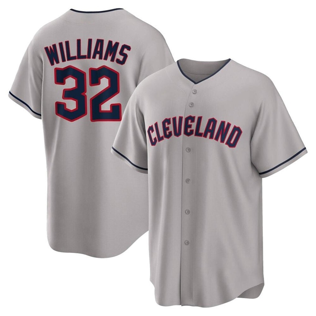 tocy C.Guardians #32 Gavin Williams Player Gray Game Home Stitched Jerseys