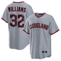 tocy C.Guardians #32 Gavin Williams Player Gray Home Game Stitched Jerseys