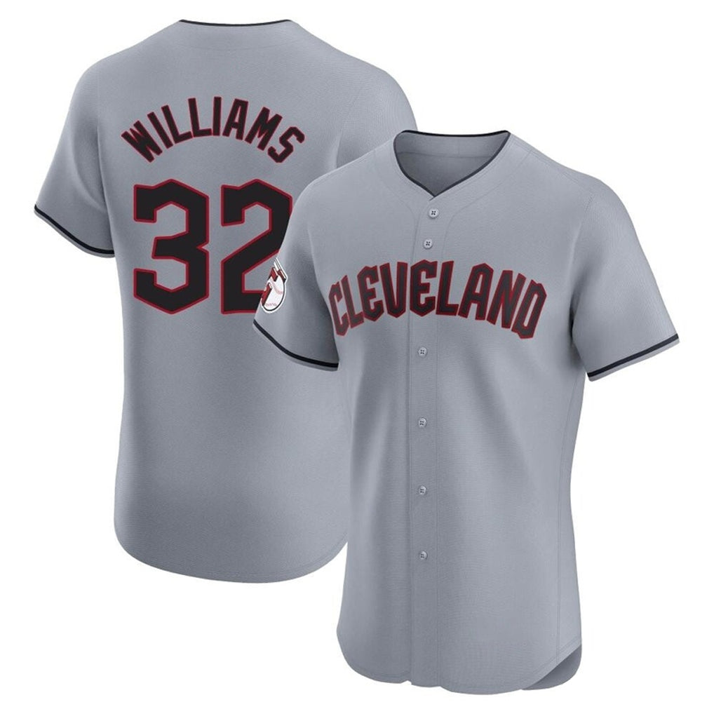 tocy C.Guardians #32 Gavin Williams Player Gray Road Limited Elite Home Stitched Jerseys