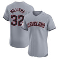tocy C.Guardians #32 Gavin Williams Player Gray Road Limited Elite Home Stitched Jerseys