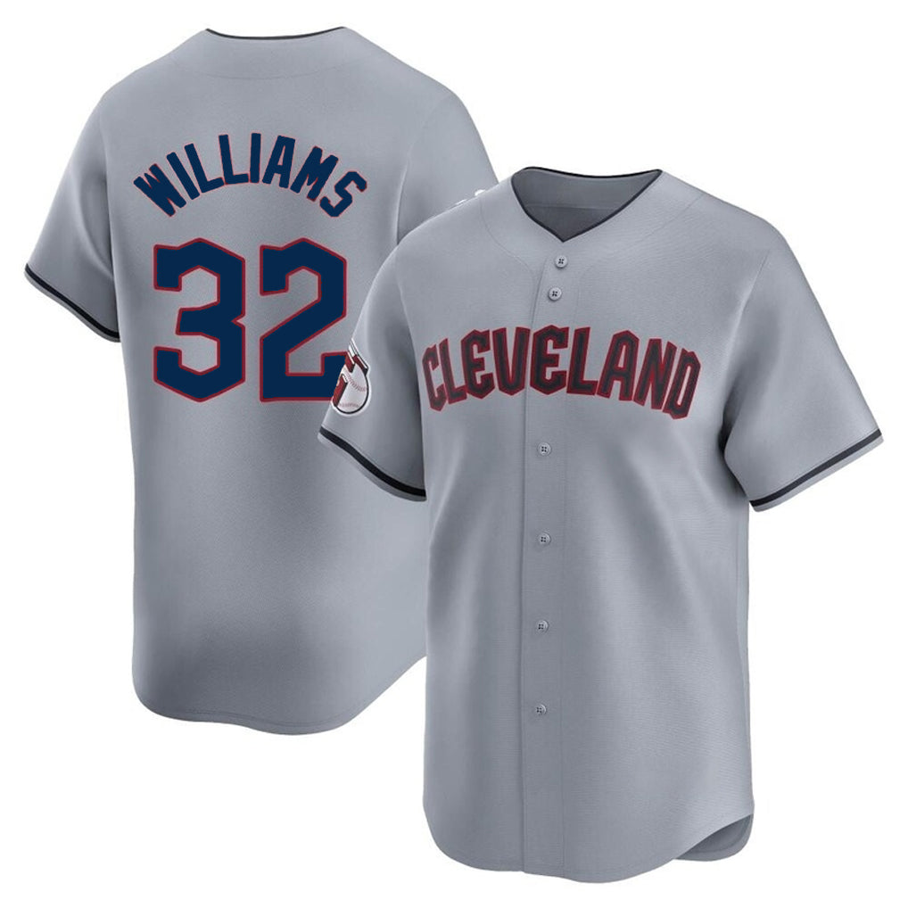 tocy C.Guardians #32 Gavin Williams Player Gray Road Limited Home Stitched Jerseys