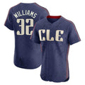 tocy C.Guardians #32 Gavin Williams Player Navy City Connect Limited Elite Home Stitched Jerseys