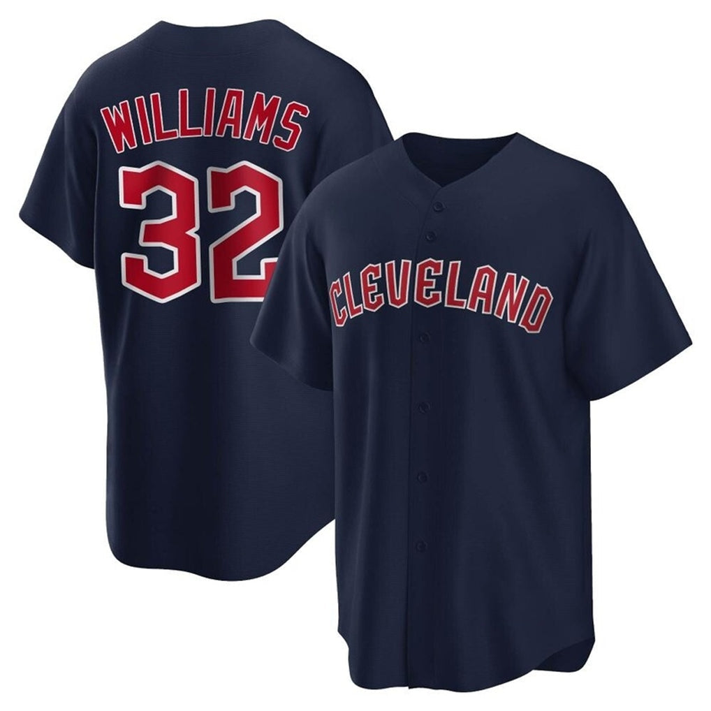 tocy C.Guardians #32 Gavin Williams Player Navy Game Home Stitched Jerseys