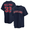 tocy C.Guardians #32 Gavin Williams Player Navy Game Home Stitched Jerseys