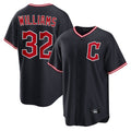 tocy C.Guardians #32 Gavin Williams Player Navy Home Game Stitched Jerseys