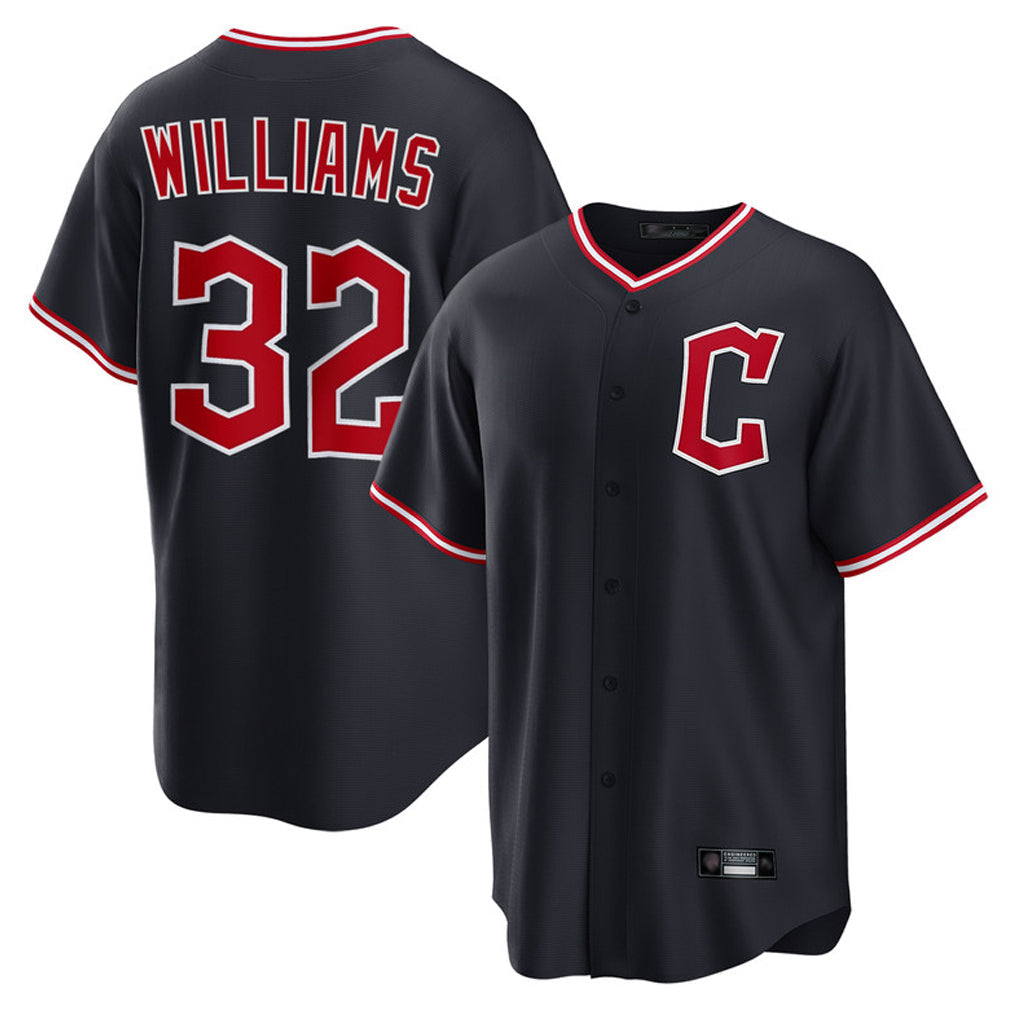 tocy C.Guardians #32 Gavin Williams Player Navy Home Game Stitched Jerseys