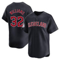 tocy C.Guardians #32 Gavin Williams Player Navy Limited Home Game Stitched Jerseys