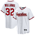tocy C.Guardians #32 Gavin Williams Player White Game Home Stitched Jerseys