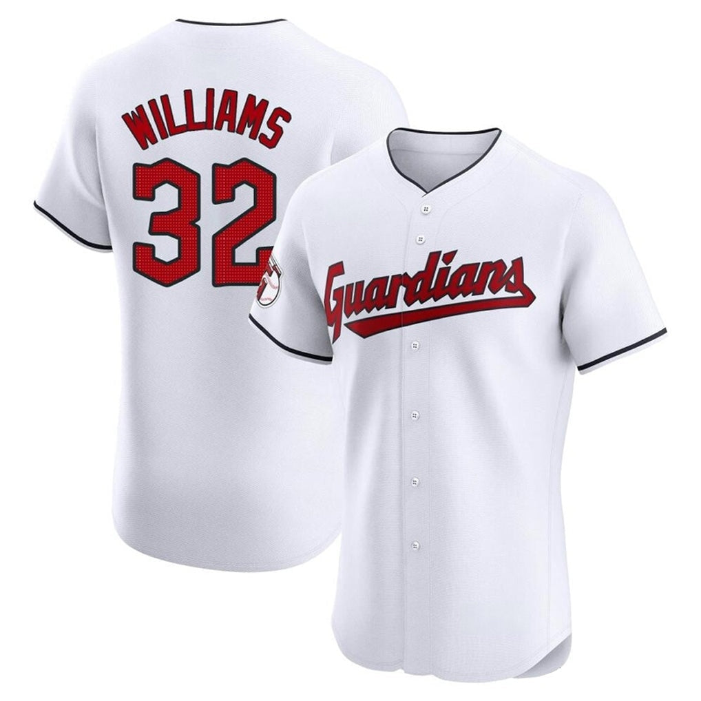 tocy C.Guardians #32 Gavin Williams Player White Limited Elite Home Stitched Jerseys