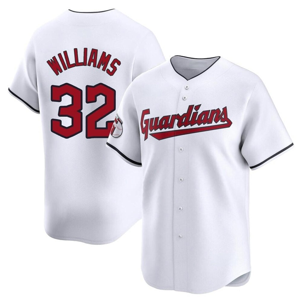 tocy C.Guardians #32 Gavin Williams Player White Limited Home Stitched Jerseys