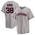 tocy C.Guardians #38 Steven Kwan Player Gray Game Home Stitched Jerseys