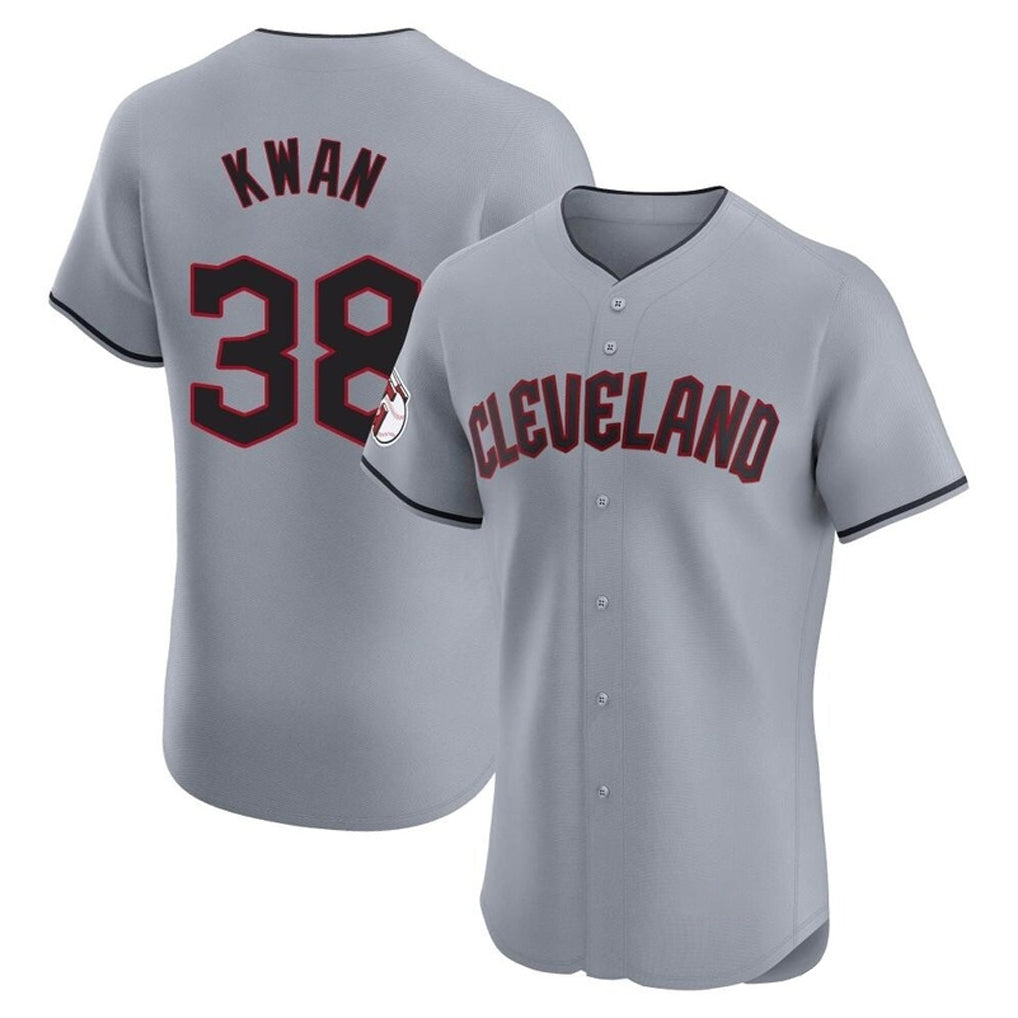 tocy C.Guardians #38 Steven Kwan Player Gray Road Limited Elite Home Stitched Jerseys