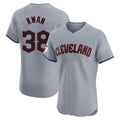 tocy C.Guardians #38 Steven Kwan Player Gray Road Limited Elite Home Stitched Jerseys