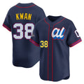 tocy C.Guardians #38 Steven Kwan Player Navy American League All-Star Edition Limited Home Stitched Jerseys
