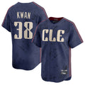 tocy C.Guardians #38 Steven Kwan Player Navy City Connect Limited Home Stitched Jerseys