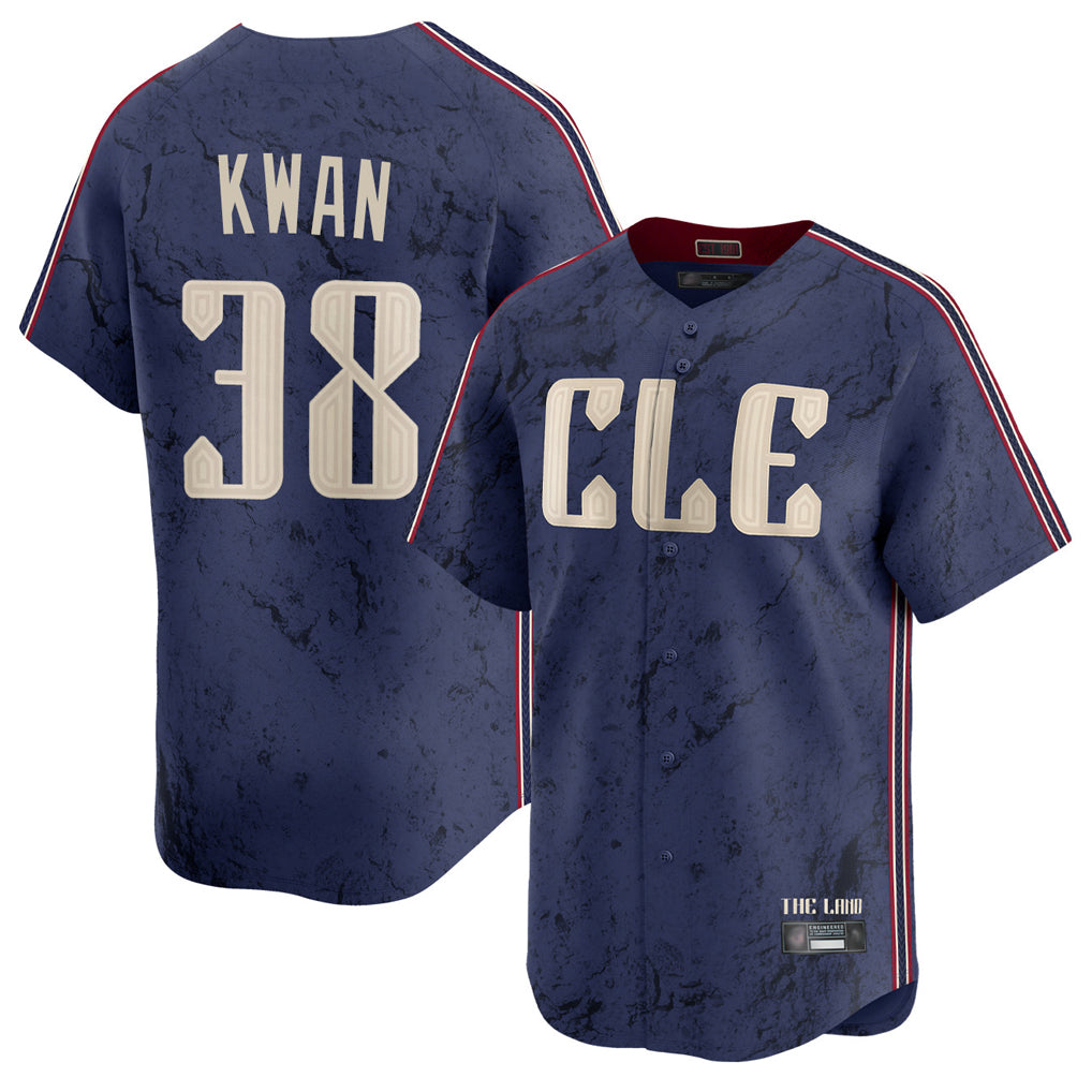 tocy C.Guardians #38 Steven Kwan Player Navy City Connect Limited Home Stitched Jerseys