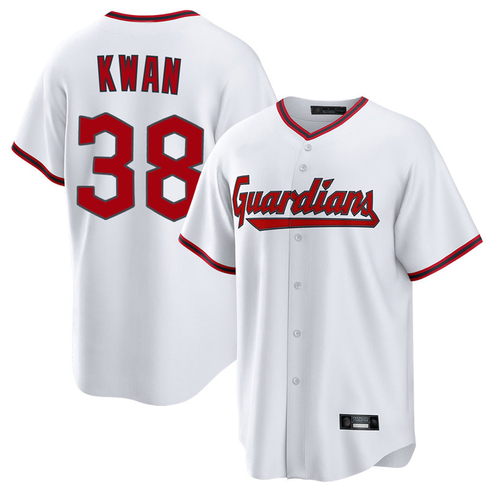 tocy C.Guardians #38 Steven Kwan Player White Game Home Stitched Jerseys