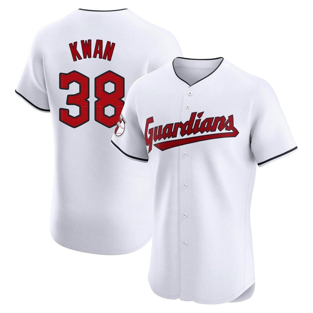 tocy C.Guardians #38 Steven Kwan Player White Limited Elite Home Stitched Jerseys
