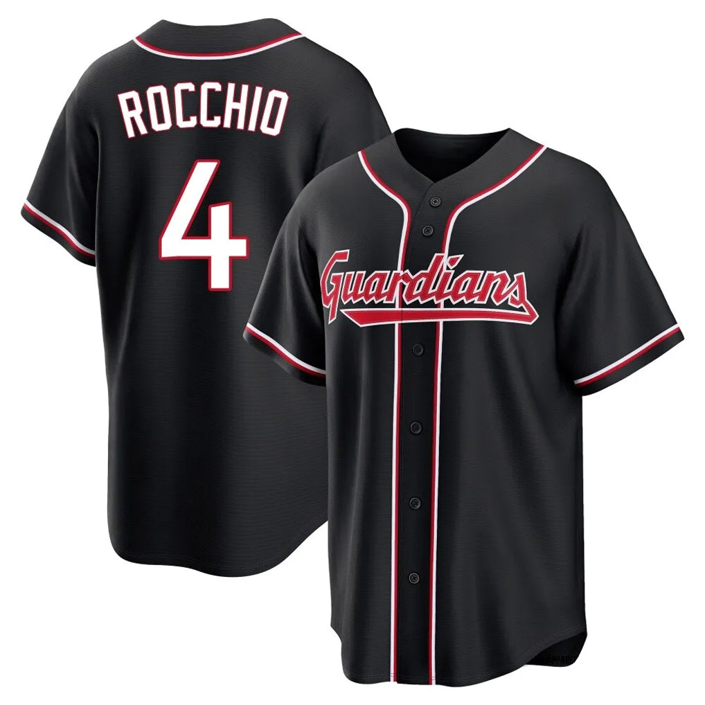 tocy C.Guardians #4 Brayan Rocchio Player Black Fashion Out Home Game Stitched Jerseys