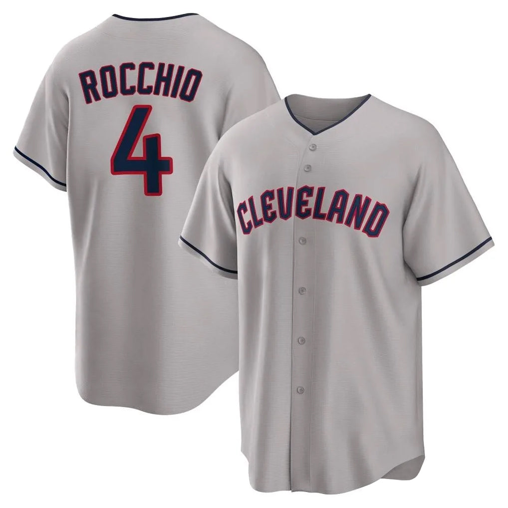 tocy C.Guardians #4 Brayan Rocchio Player Gray Game Home Stitched Jerseys
